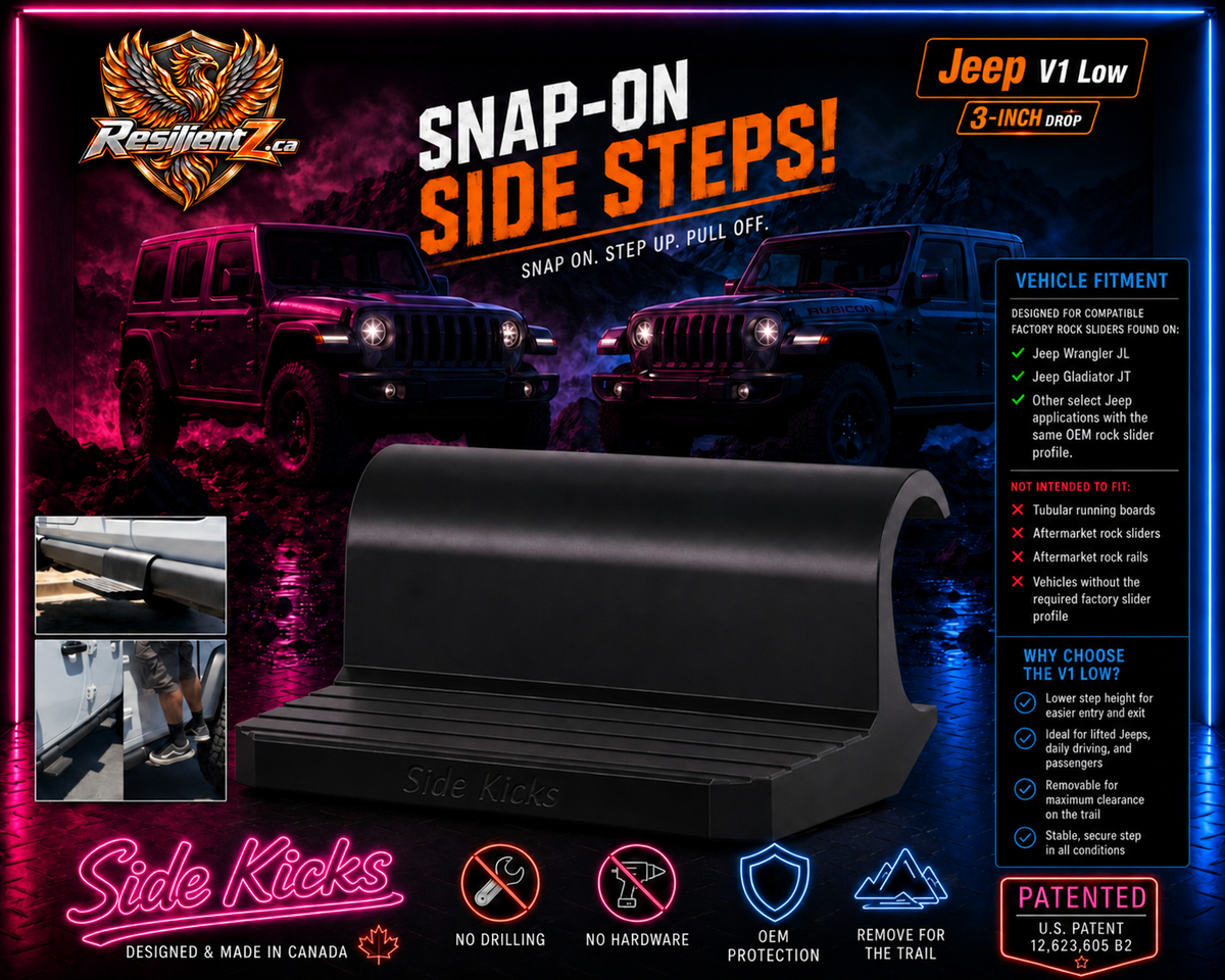 Jeep Low Snap-On Side Steps