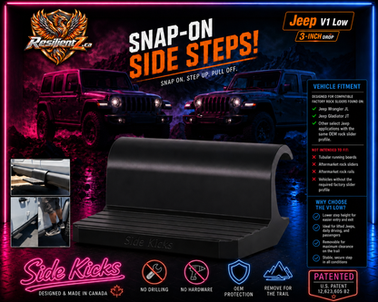 Jeep Low Snap-On Side Steps