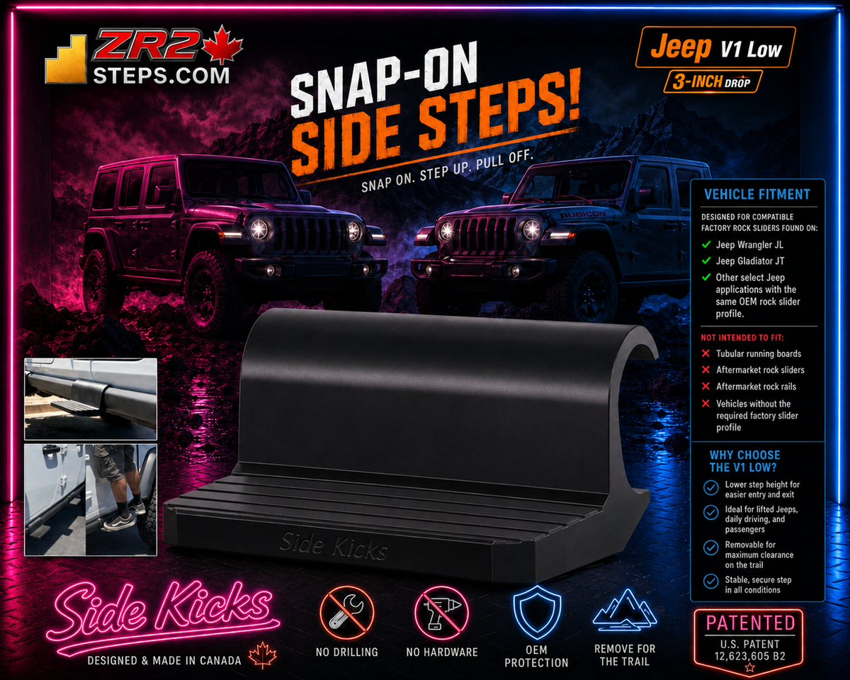 Resilient Z Jeep V1 Low Singularity snap-on side step