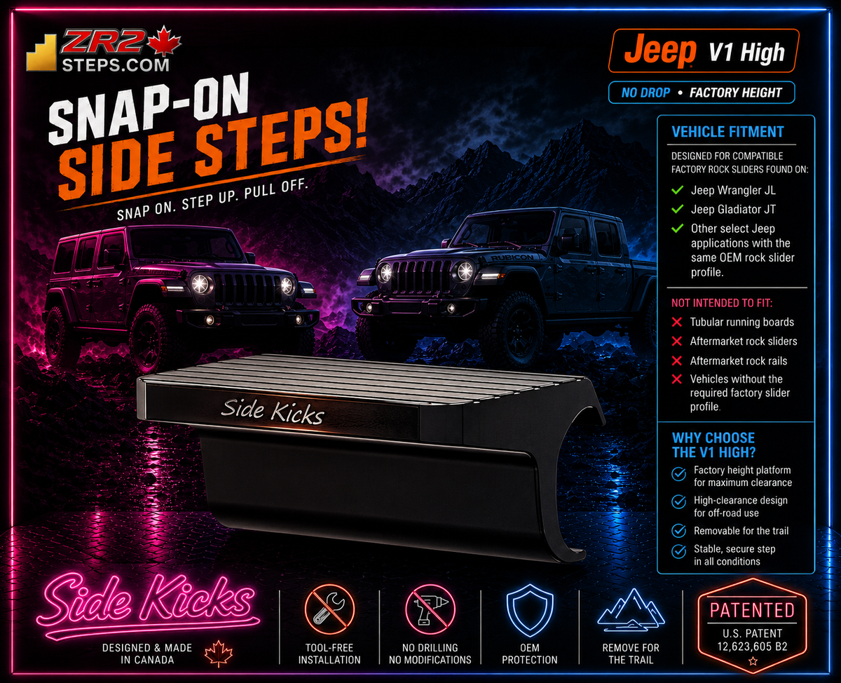 Resilient Z Jeep V1 High snap-on side step