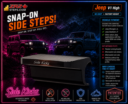 Resilient Z Jeep V1 High snap-on side step