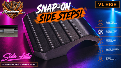 Silverado ZR2/Sierra AT4X Snap On Side Steps - High