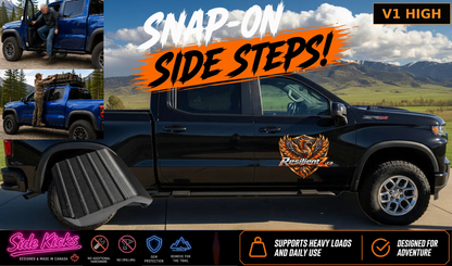 Silverado ZR2/Sierra AT4X Snap On Side Steps - High